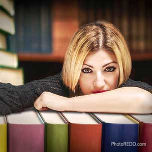 Fotomontaggio studentessa